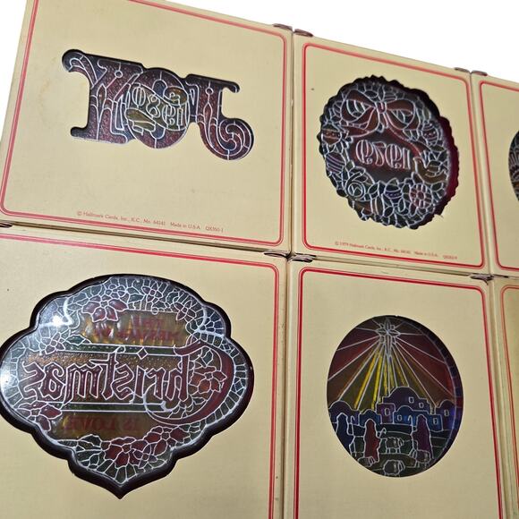 Vintage 1970s Hallmark Tiffany Classics Christmas Ornaments - Picture 8 of 8